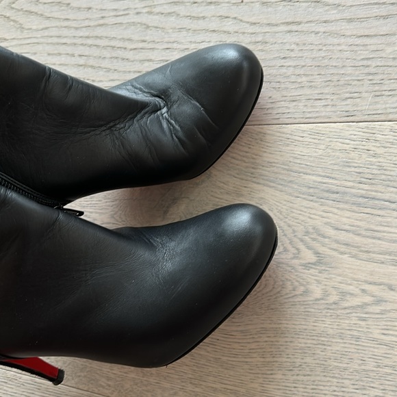 Black leather and suede Christian louboutin knee high boots, size 36 - Picture 6 of 7